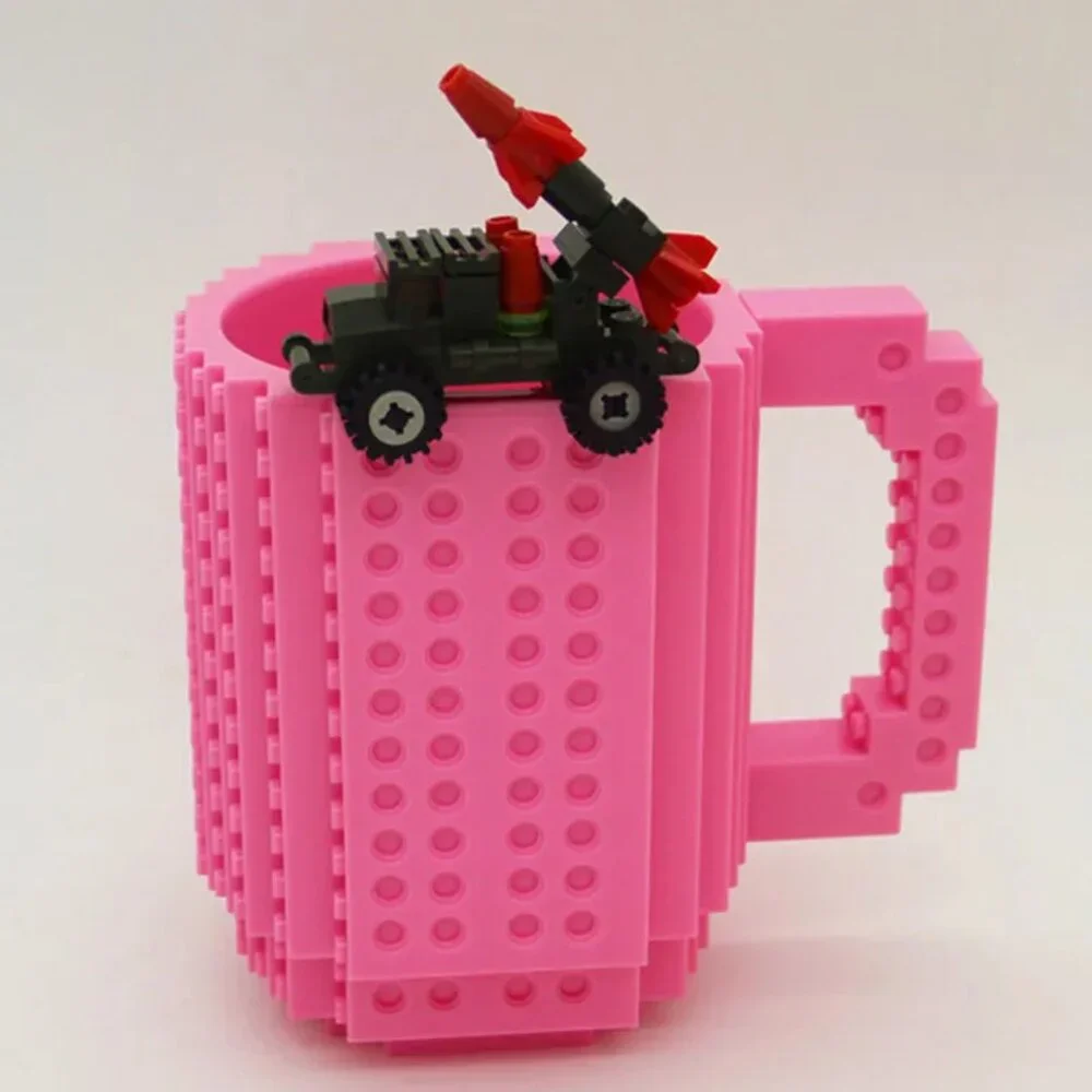 2 PIECE Creative Build-On Brick Mug Coffee Cup